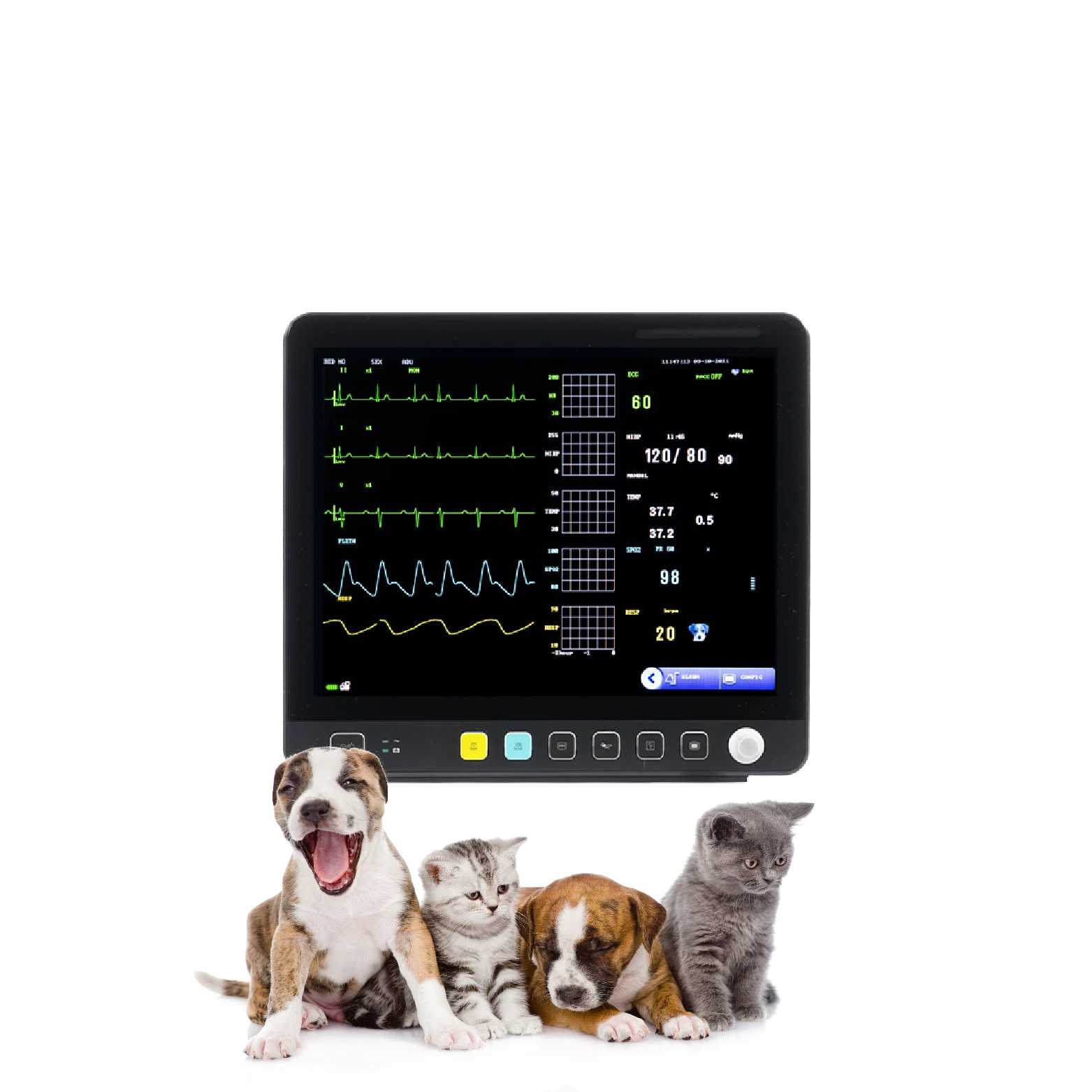 

VET Medical Heart Monitoring Device Veterinary Hospital Clinic Icu Surgery Multi Parameter Vital Signs Monitor