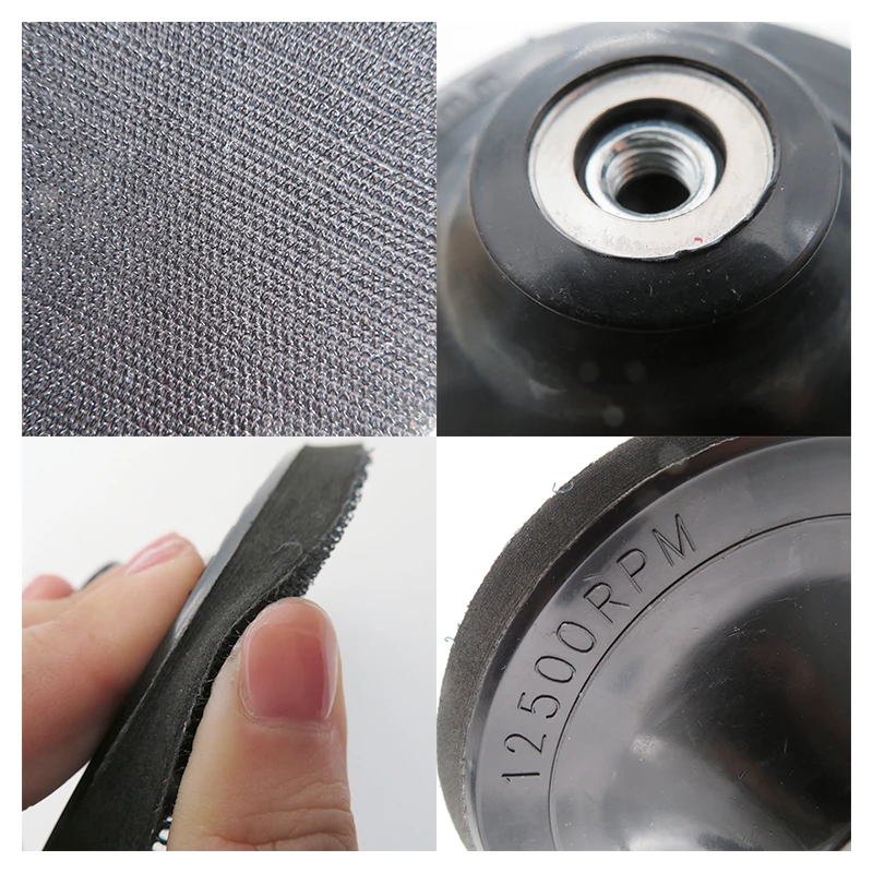 5 Inch Rotary Sander Backing Pad Hook&Loop Backing Plate Buffing Pad for Grinding Discs M14 Drill Grinder Adapter for APE181G