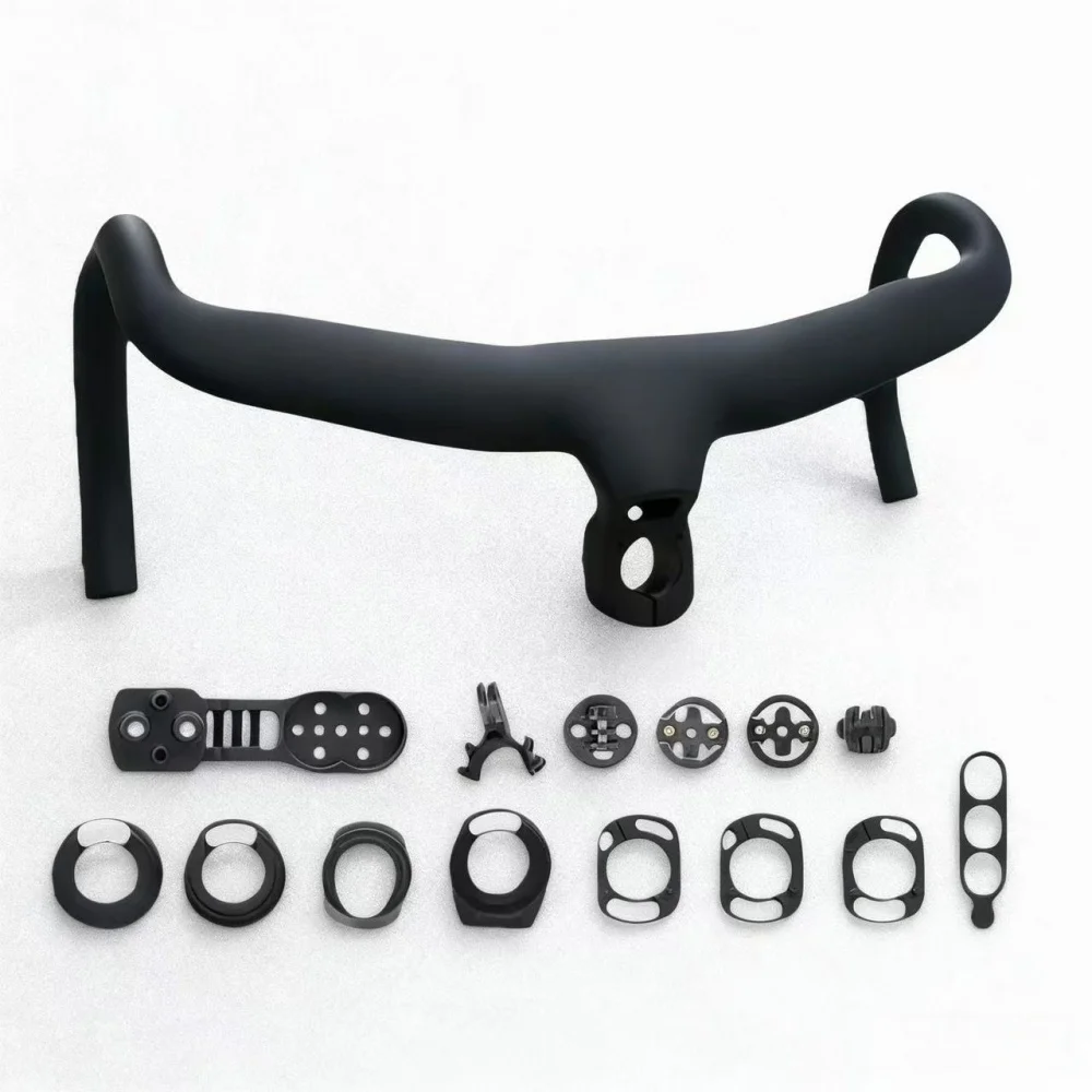 

2025 Road Handlebar Carbon 350g Aero Integrated Computer Mount for Road Bike Racing Compatible with Garmin Bryton Cateye GoPro