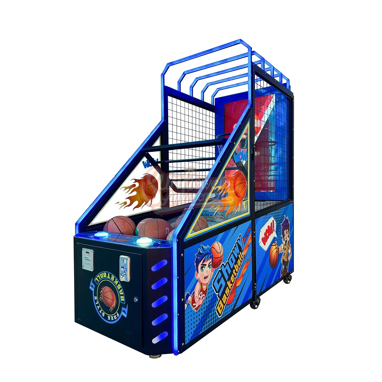 Muntautomaat Speelmachine Opzichtige basketbal Arcade Straatbasketbal Schietspelmachine