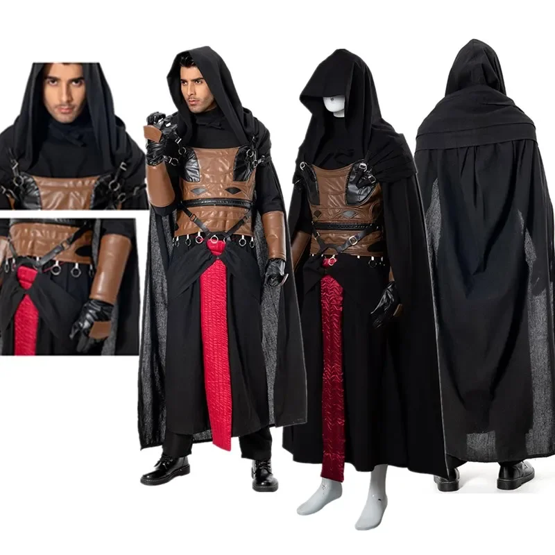

Revan Cosplay Fantasia Space Battle Knight Disguise Costume Adult Men Fantasy Cloak Outfits Halloween Carnival Party Suit