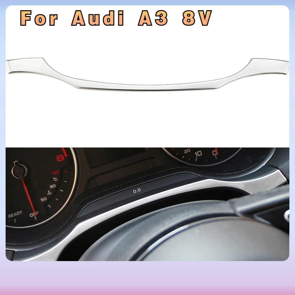 for Audi A3 8V 2014 2015 2016 2017 2018 2019 Stainless Steel Car Instrumnet Panel Sticker Decoration Strip Cover Accessories