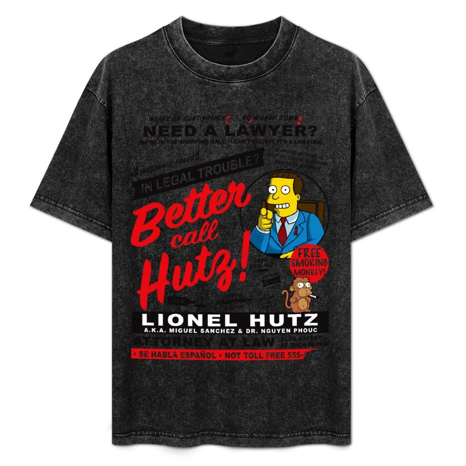 Legal Trouble Better Call Hutz T-Shirt anime stuff cotton graphic tees t shirt men