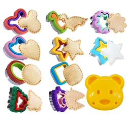 Sandwich Cutters for Kids Set with Sealer DIY Cookie Bread Mold Cutter Shapes Christmas Tree Sandwich Makers Lunch Bento Box