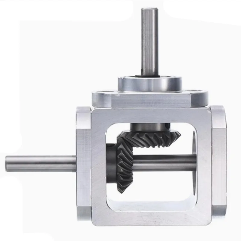 Small 1:1T type cross commutator shaft diameter 8 right angle transmission gearbox bevel gear reduction gearbox rotation