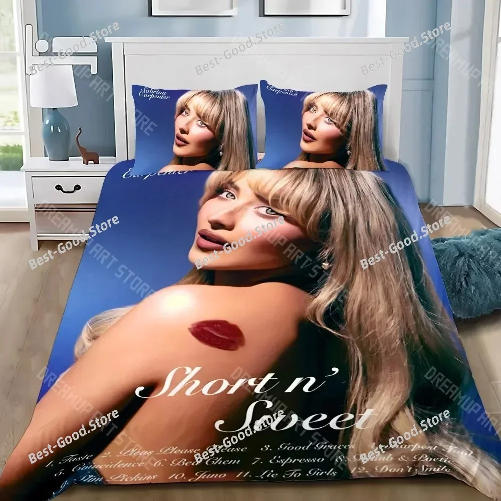 Singer Duvet Pillowcase Bedding Set Boy C-Carpenter Girl Bedroom Decoration Children Gift S-Sabrina Single Double Large Size - A