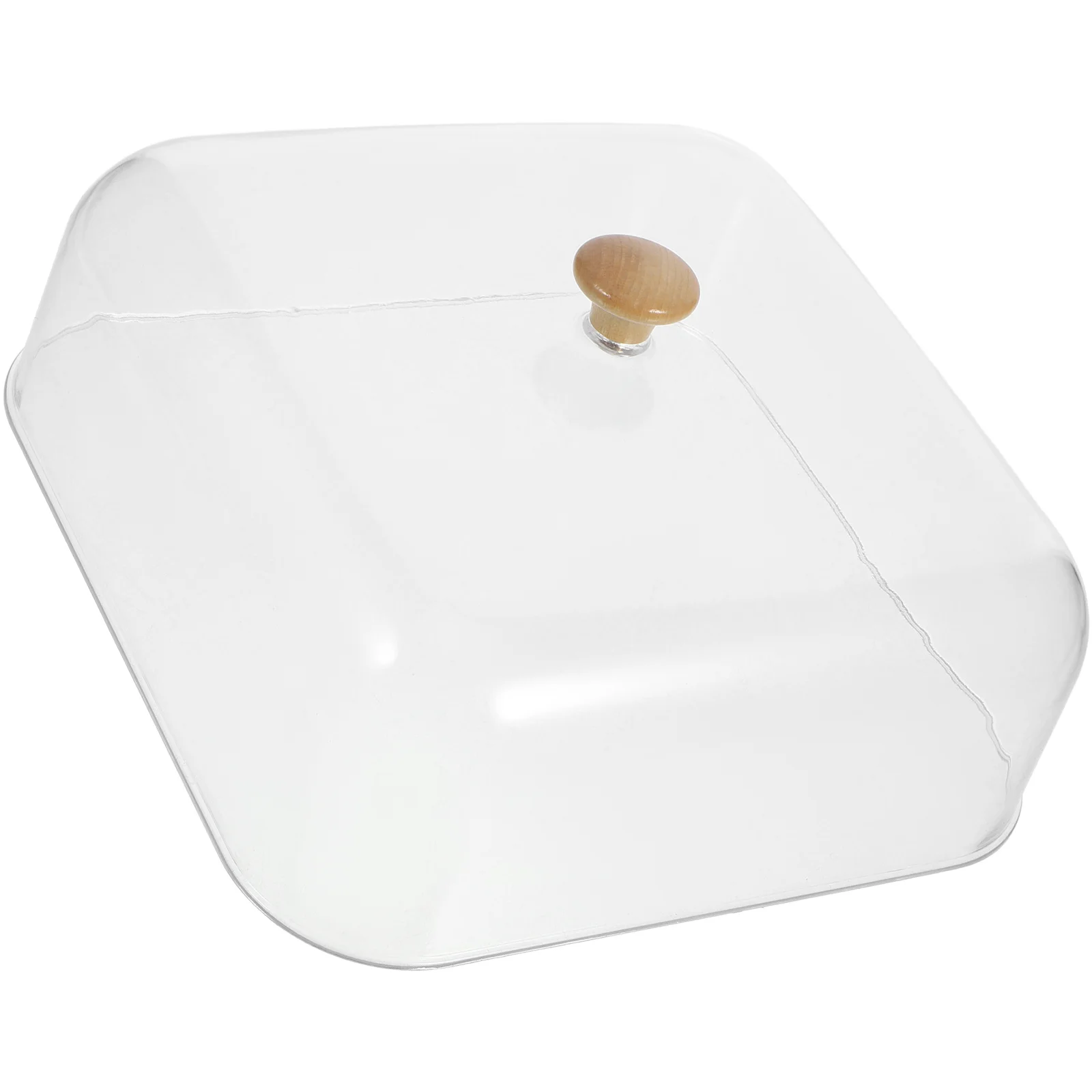 1pc ケーキドームカバー透明アクリルデザートディスプレイプロテクターパーティーフードフルーツプレート再利用可能なクリアスナックカップケーキ