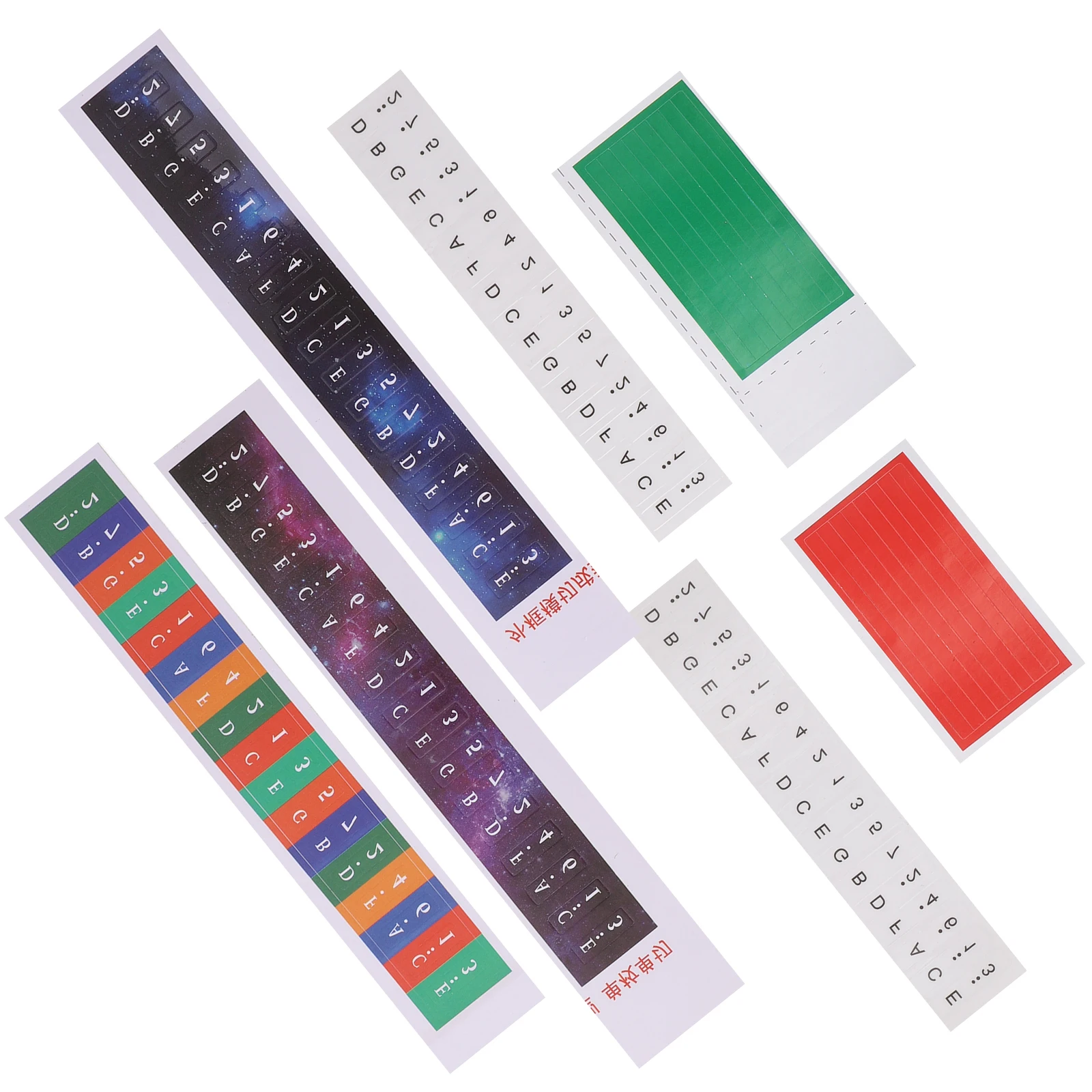 

5 Sets Musical Note Stickers Thumb Piano Instrument Tool Kalimba Paper Xylophone Child