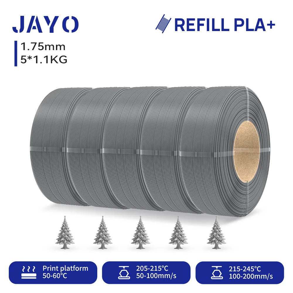 JAYO 5,5KG 3D PLA/PETG/PLA+ Drucker Nachfüll-Filament 1,75mm Ohne Spule 3D-Drucker Filament für 3D-Drucker & 3D-Stift Nachfüll-Filament