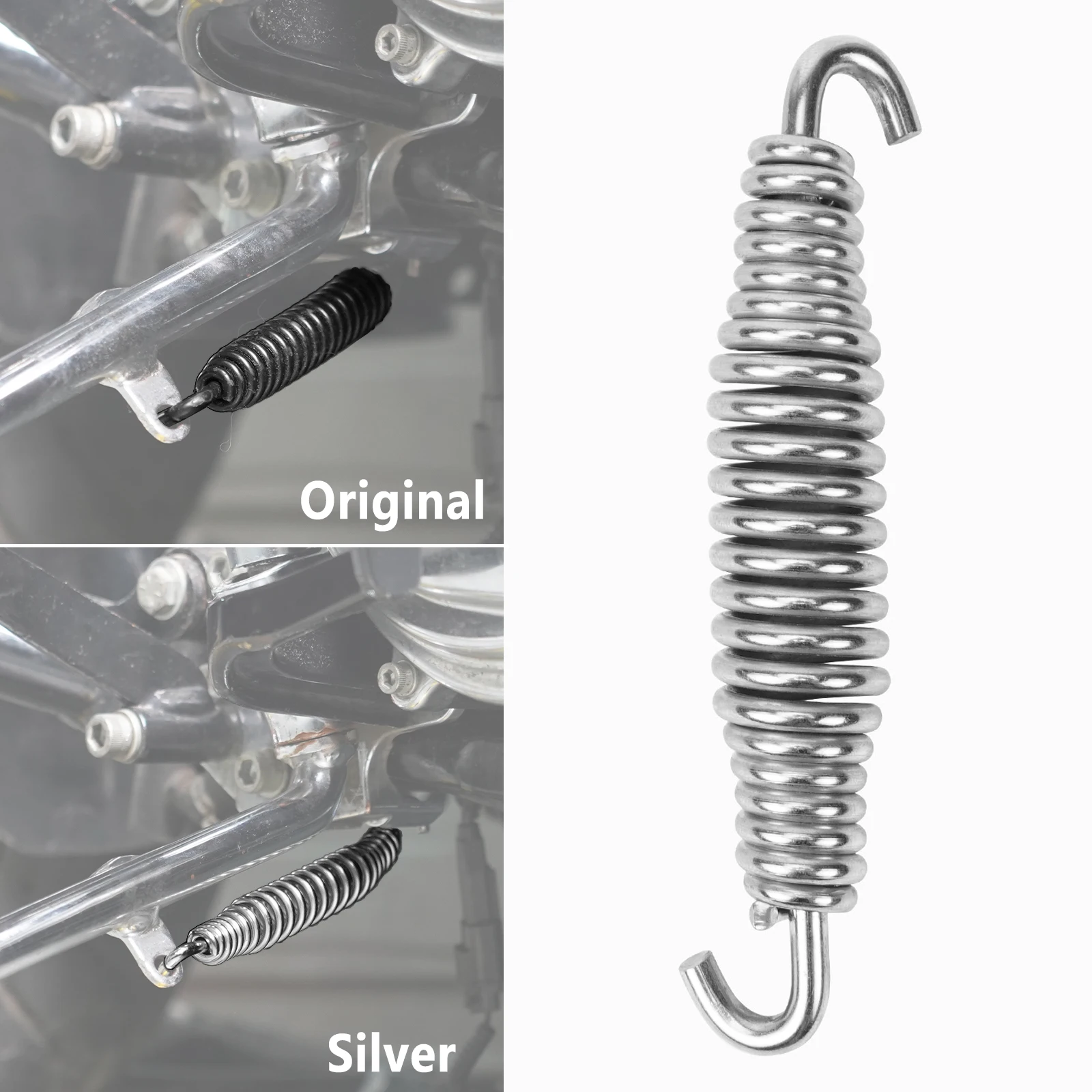 Ressorts De Béquille Latérale Pour Moto Harley – Lot De 2 – Compatible FLH 99-06, XL883 – Dimensions 102 X 65 Mm