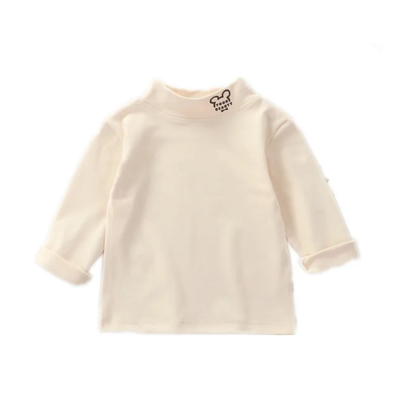Children's Semi-turtleneck Bottoming Shirt Neckline Printed Autumn and Winter Long-sleeved T-shirt Autumn and Winter Top