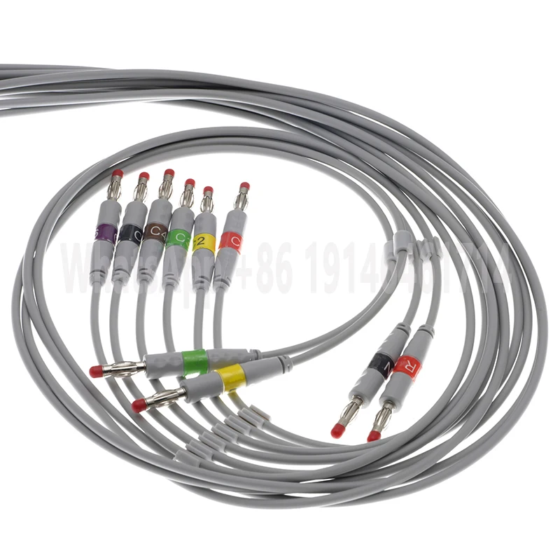 9293-046-60ที่เข้ากันได้กับ mortaras ELI150C/230/250C/350 EKG Monitor,28Pin 10 Lead ECG ขั้วไฟฟ้า ECG Lead CABLE, ไม่มีตัวต้านทาน