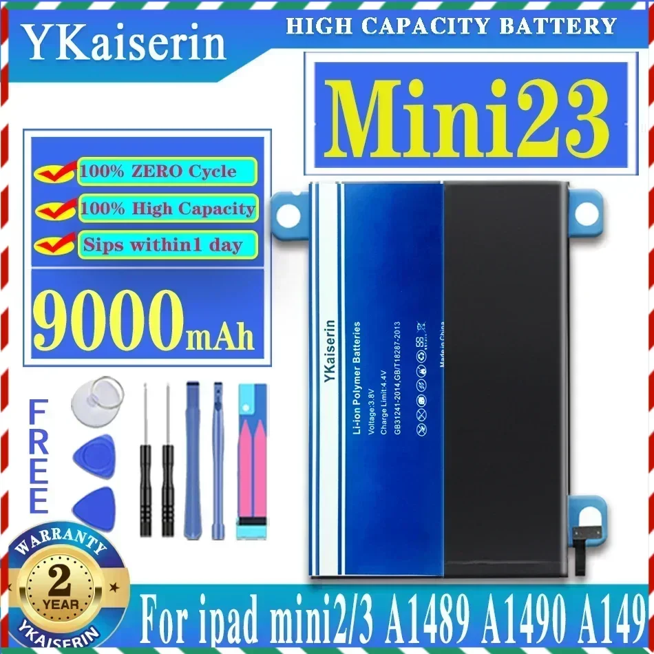 

Литий-полимерная сменная батарея для планшета 9000 мАч для IPad Mini 2/3 Mini2 Mini3 A1512 A1489 A1490 A1491 A1599