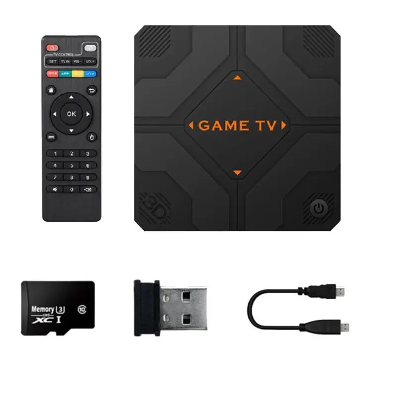 

[LXYA68Z!] V5 Retro Game Console 64G 45000 Games Dual Handheld Game Console TV Box Game Controller Home Game System