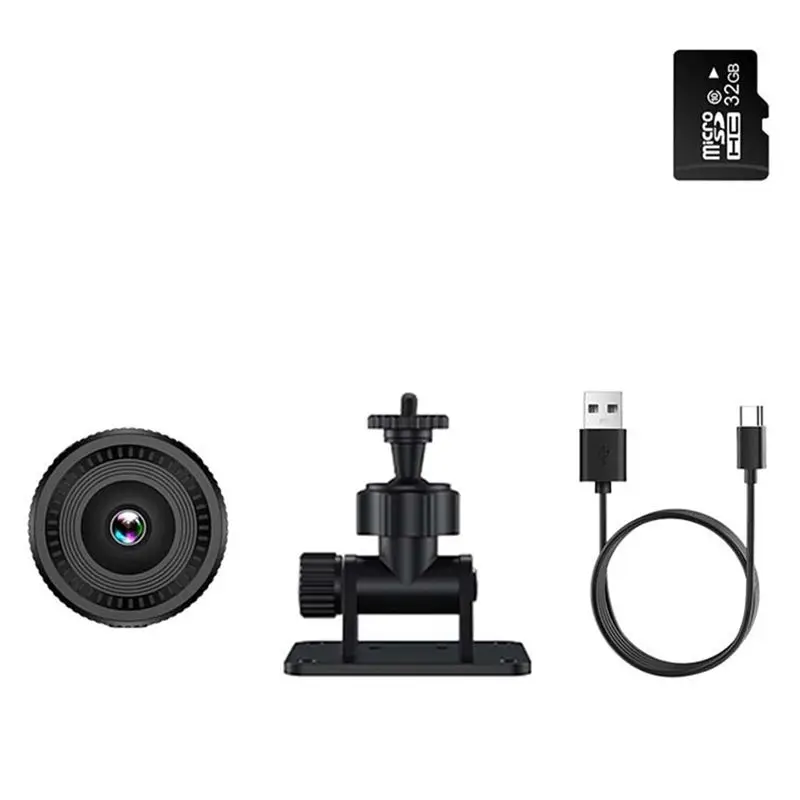 M51K-C8 1920X1080 HD Wifi Wireless Mini Digital Camera Night Vision APP Control House Home Remote Recording Camcorder Add 32GB