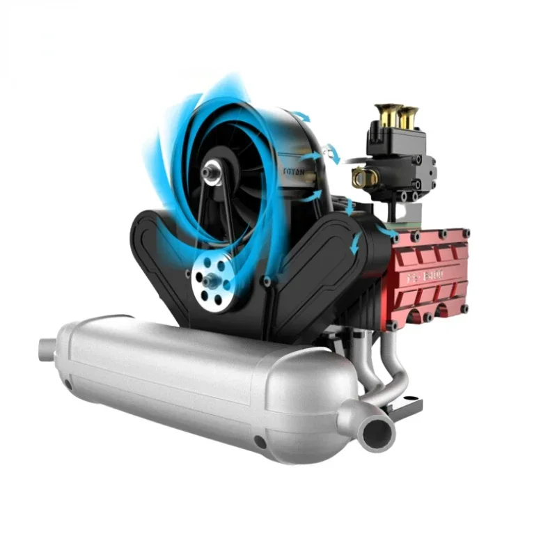 

FOR FS-B40014CC 4-stroke air-cooled engine model Horizontally opposed four-cylinder methanol engine can start the toy