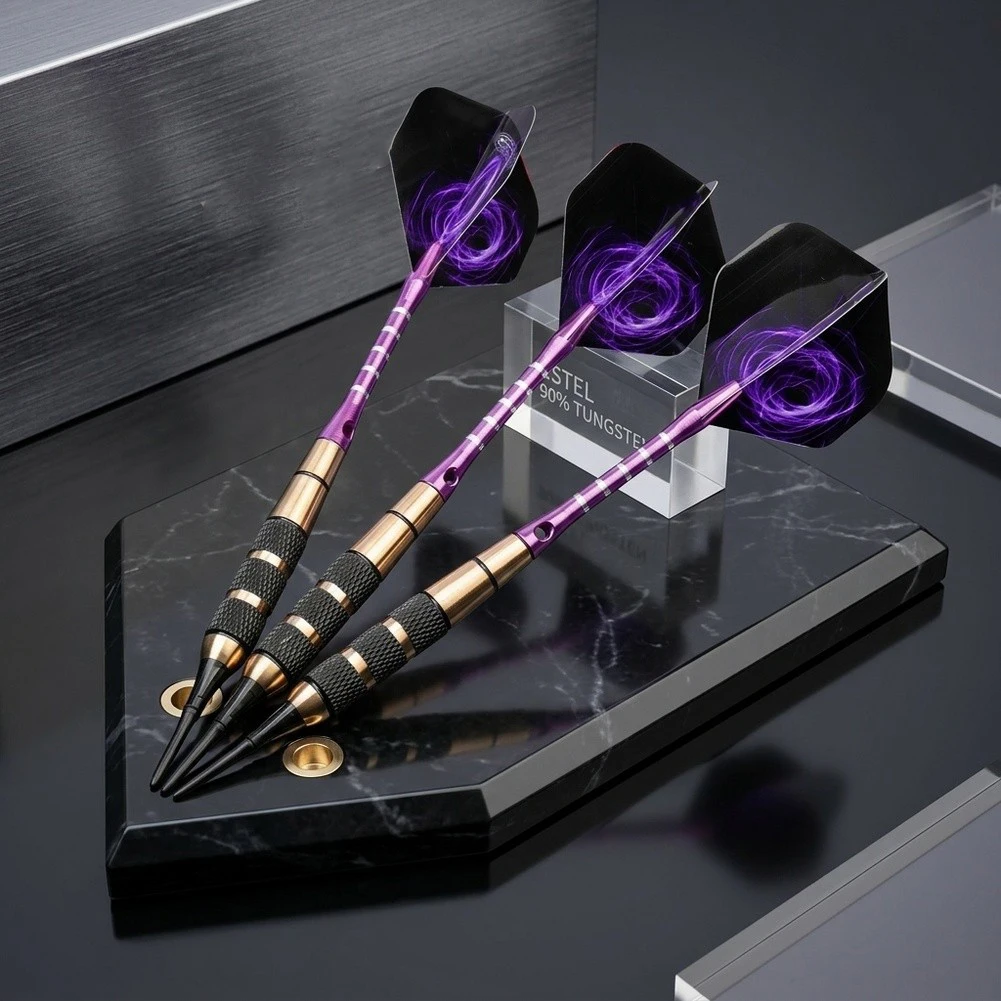 CyeeLife Soft Tip Darts Set 6/9/12pcs/pack Brass Barrels Plastic Tip Soft Electronic Darts Indoor Game Darts Accessories