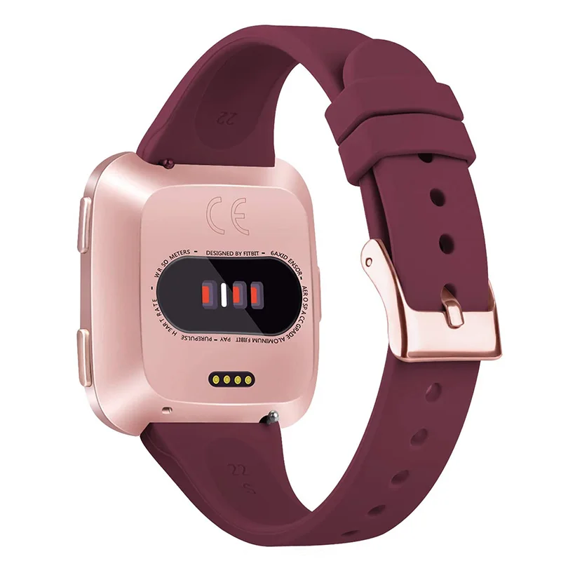 Silicone Bands for Fitbit Versa 2 /Fitbit Versa/Versa Lite/SE,Replacement Narrow Watch Straps for Fitbit Versa Watch Bracelet