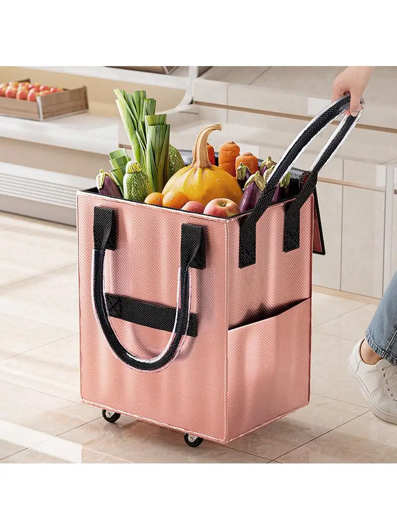 ultra-lightweight-hand-pulled-shopping-cart-portable-foldable-vegetable-buying-small-pushcart-household-new-model-convenient