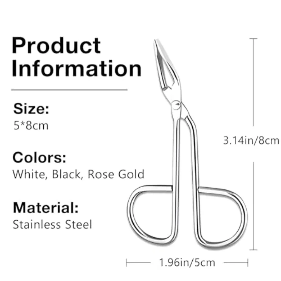 3-Piece Tweezers Set Scissor Handle Slant Tip Eyebrow Tweezers Eyebrow Plucker Tweezers for Facial Hair Removal Includes Black,