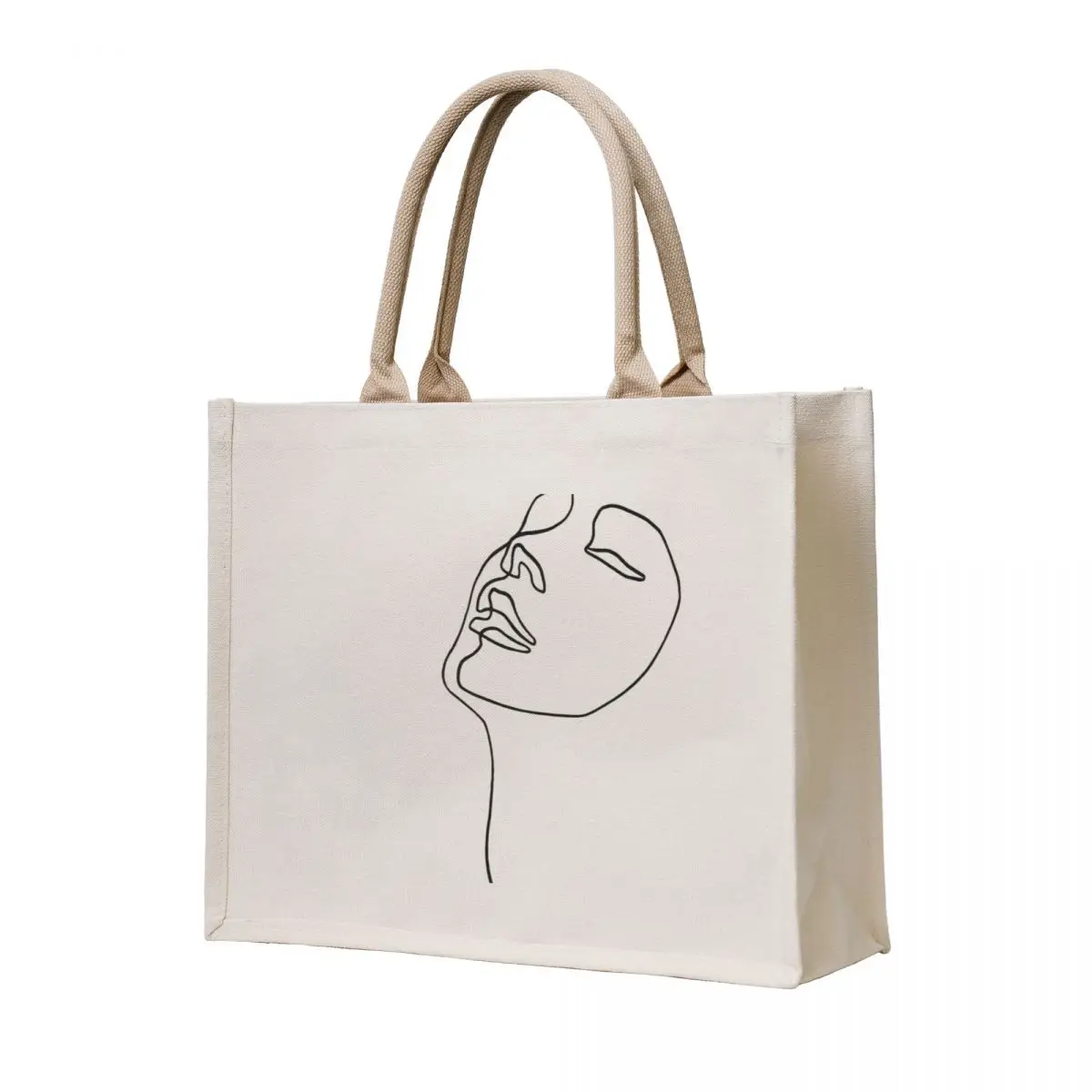 

Abstract Face VII - One Line Art Tote Bag Lady bags Women's beach bags Women's shopping bag