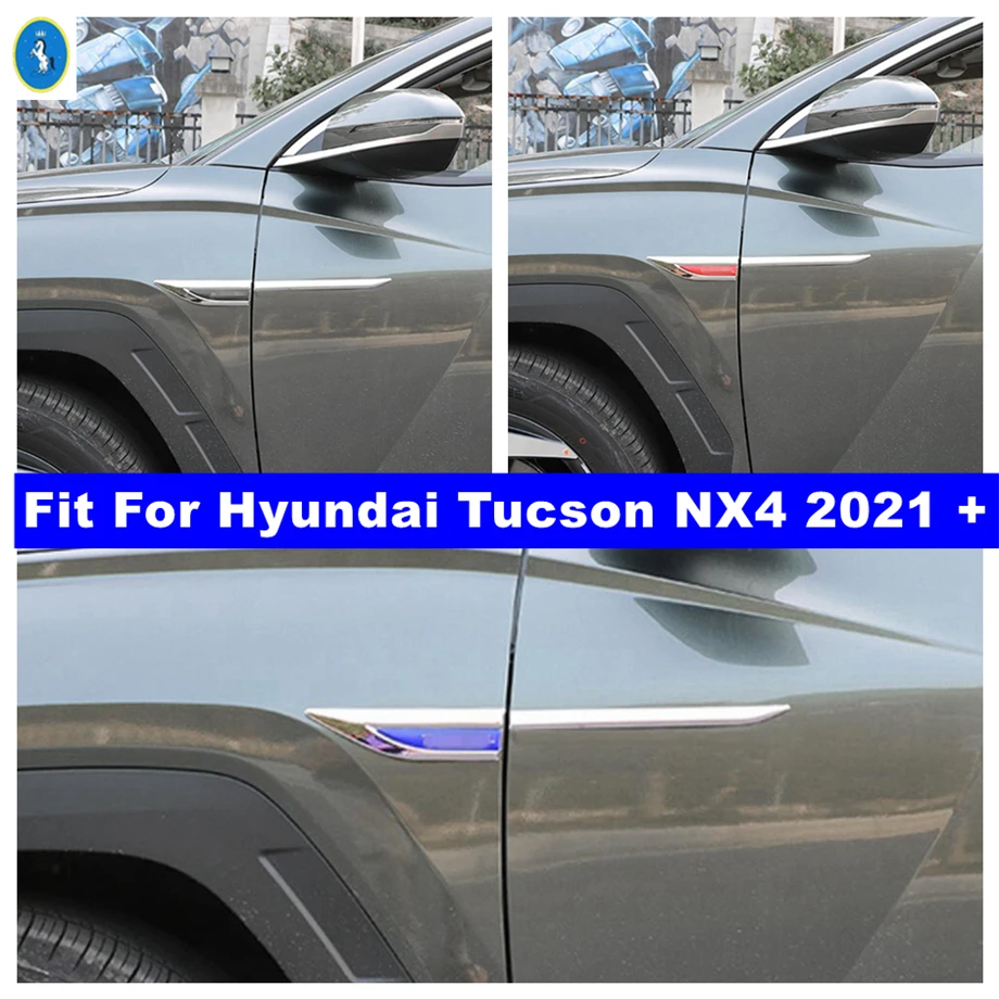 

Side Wing Fender Emblem Badge Decoration Accessories Car Body Cover Trim Fit For Hyundai Tucson NX4 2021 2022 Red / Blue / Black