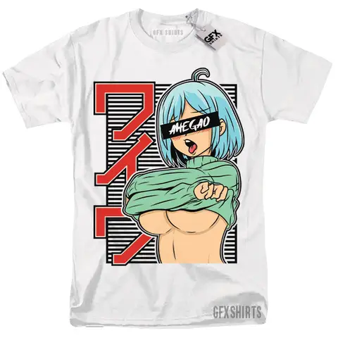 Hentai Waifu Anime Shirt Ahegao Waifu Material Senpai Manga Graphic T-Shirt