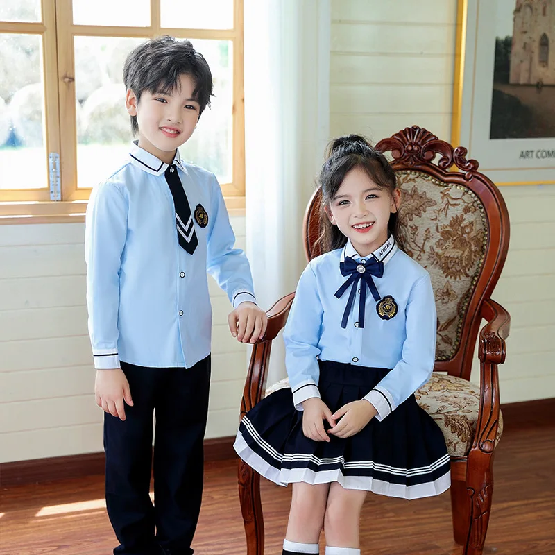 C011 Kindergarten School Uniforms British College Style Recitation Children's Stage Performance Costumes