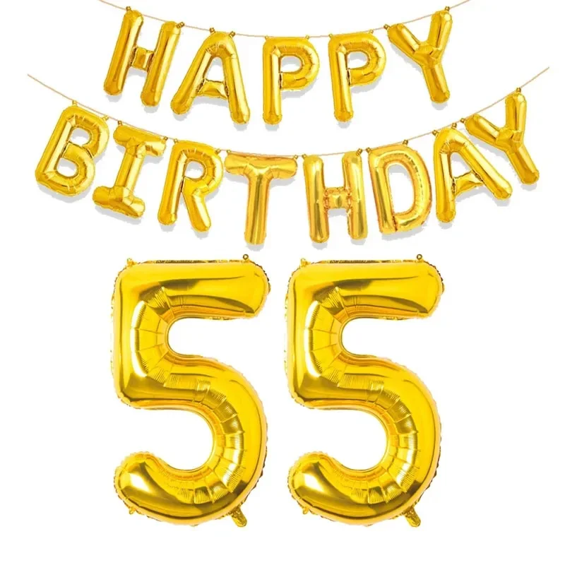 15 Stück goldene alles Gute zum Geburtstag mit Zahlen-Folienballons für Kinder und Erwachsene, Party-Dekoration, Junge, Mädchen, 10, 18, 20, 25, 30, 35, 40, 50, 60 Jahre alt – Detail 28