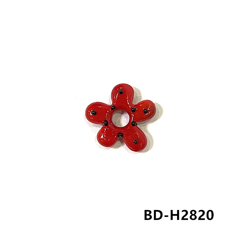 2Stück Dopamine farbige hohle Blumen Glasperlen INS Mini Blumen Charm Anhänger DIY Handgemachte Schmuckzubehör Bastelzubehör für Handwerker Perfektes Feiertagsgeschenk zur Armbänder Halsketten Herstellung – Detail 23