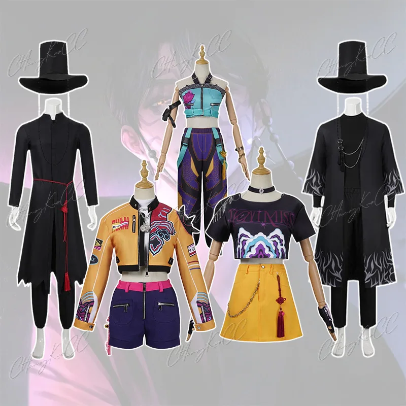 أنيمي فيلم شيطان الصيادين KPOP ساجا بنين جينو تأثيري حلي المعبود الزي الرجال هالوين ملابس تنكرية للحفلات