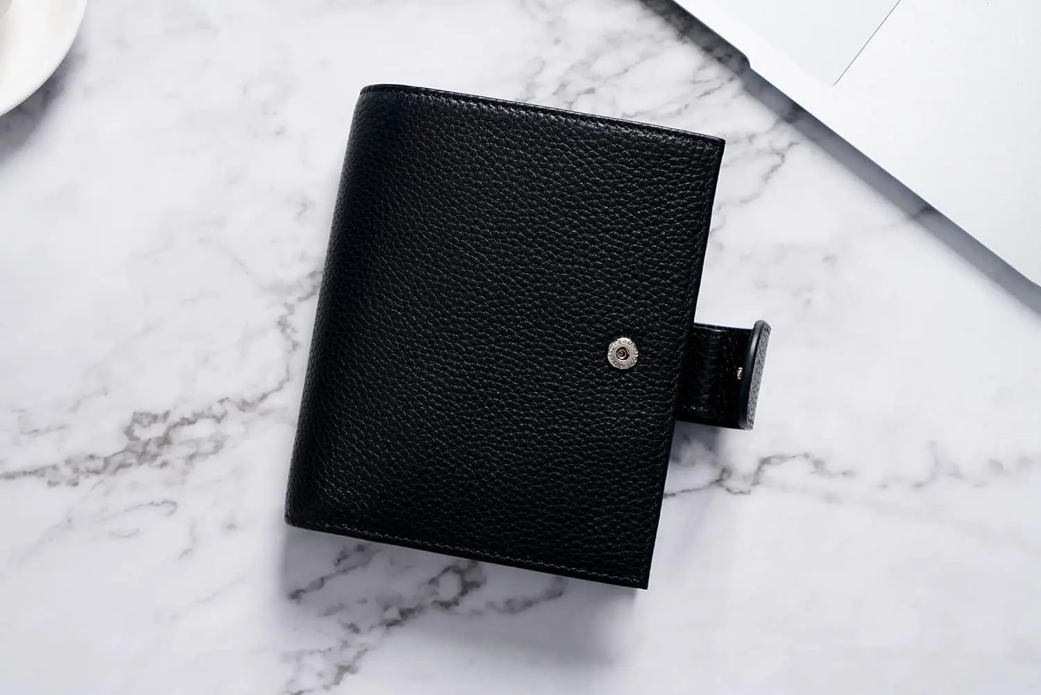 Nueva carpeta de presupuesto A7, sistema de sobres para efectivo, billetera, planificador de presupuesto, cubierta de cuero genuino, cuaderno, 6 anillos, billetera para dinero recargable