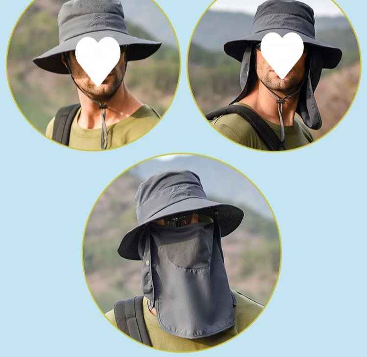 

Sunscreen Mask Men's Fishing Hat Sun Fisherman Hat Summer UV Outdoor Sun Hat