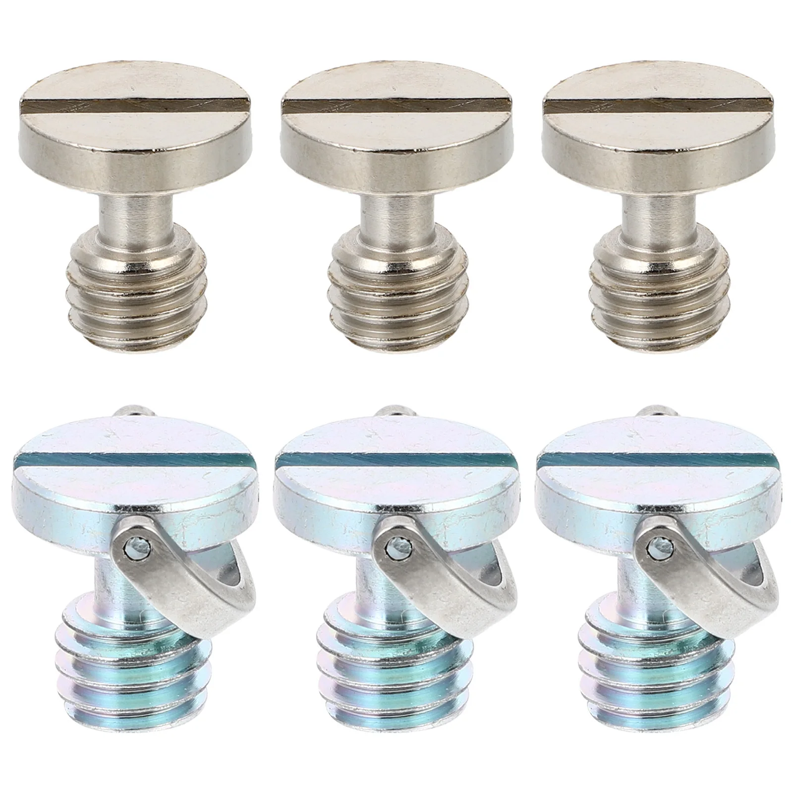 

6pcs Camera Screw 3/8 Inch Slotted For Tripod Monopod Ball Head Quick Release Plate Lens Collar Mount Adapter Accessory