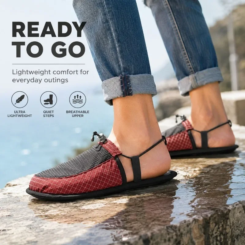 Foldable Quick Dry Water Slippers Anti Slip Barefoot Wading Shoes Lightweight Travel Beach Camp Hotel Portable Outdoor Sandals