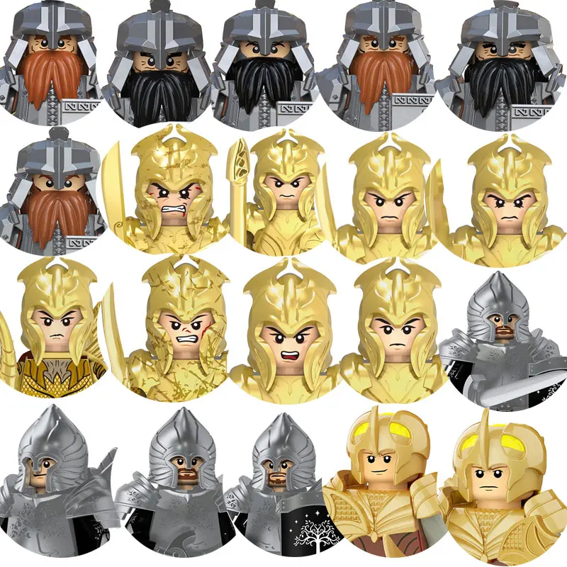 Mini Lord Rings Building Block Brick Elves Orcs Army Dwarf Rohan Knight Game Thrones Building Blocks Kids Toys Gift