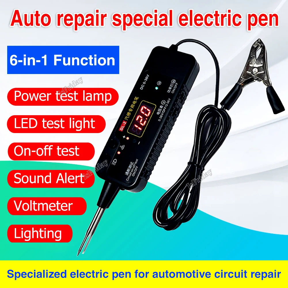 Upgrade Nieuwe Auto Circuit Tester Dc 0-36V Voertuig Puls Sensor Signaal Led Licht Testen Pen Sonde Auto Power Voltmeter