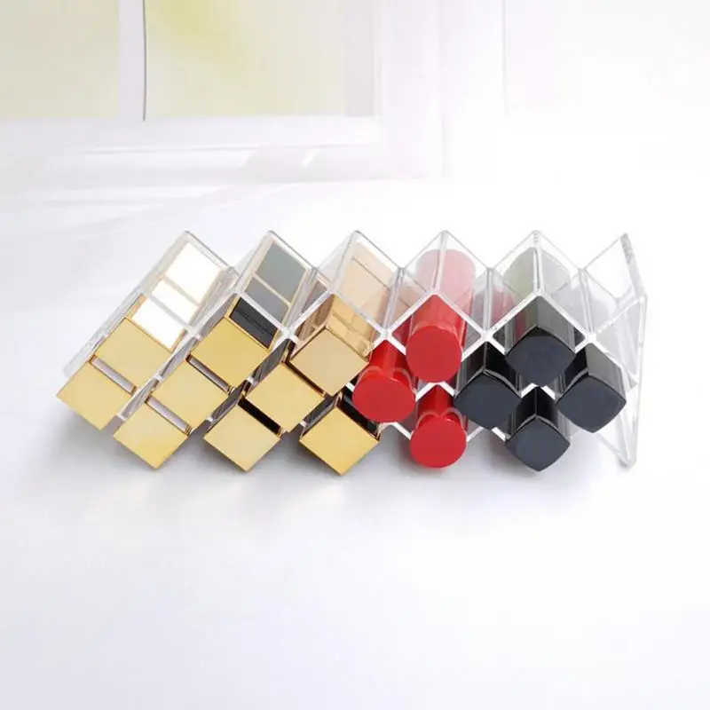 16 Lattices Fish Shape Lipstick Organizer Transparent Makeup Lip Gloss Storage Rack Stackable Cosmetics Nail Polish Case