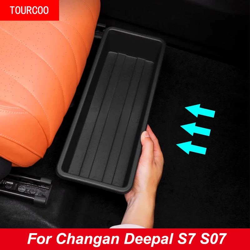 For Changan Deepal S07 S7 Underseat Storage Box Environmentally Friendly Drawer Storage Box Push Pull Car Interior Accessories