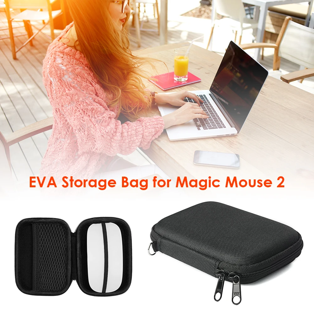 Travel Hard Carry Case Waterproof Shockproof Storage Bag Portable USB Wire Organizer Digital Cable for Apple Magic Mouse 2