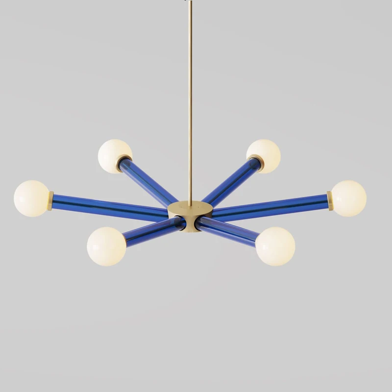 Cream Style Blue Living Room Pendant Light Modern Minimalist Creative Restaurant Childrens Room Bedroom Exhibition Hall Light