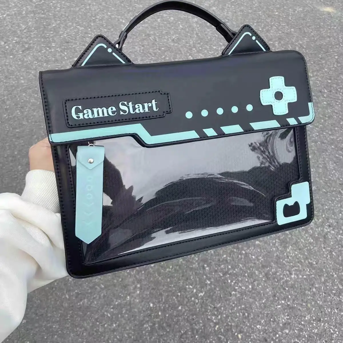 

JIAERDI Kawaii Cat Ear Gaming Ita сумка женская аниме значок милая сумка женская большая вместительная повседневная универсальная сумка через плечо новая