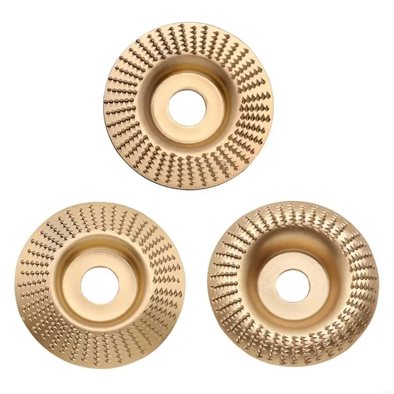 F92C 3Pcs Upgraded Carving Disc Set for Angle Grinder, Shaping Wheel Grinding Shaping Disc for Wood Cutting