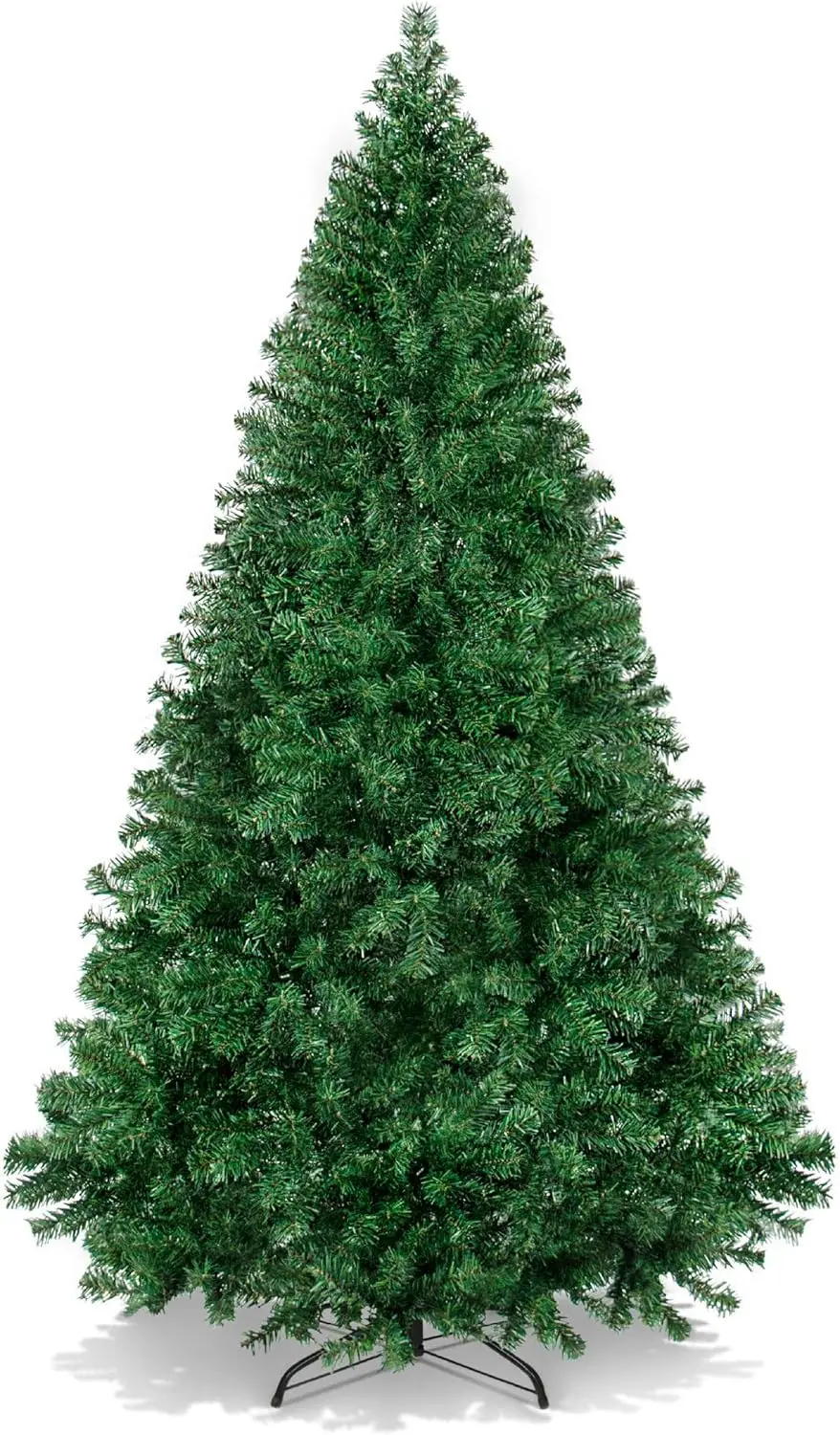 Artificial Christmas Tree, 6ft Premium Unlit Hinged Design, Dense Branches Realistic Holiday Décor w/Easy Assembly, Base