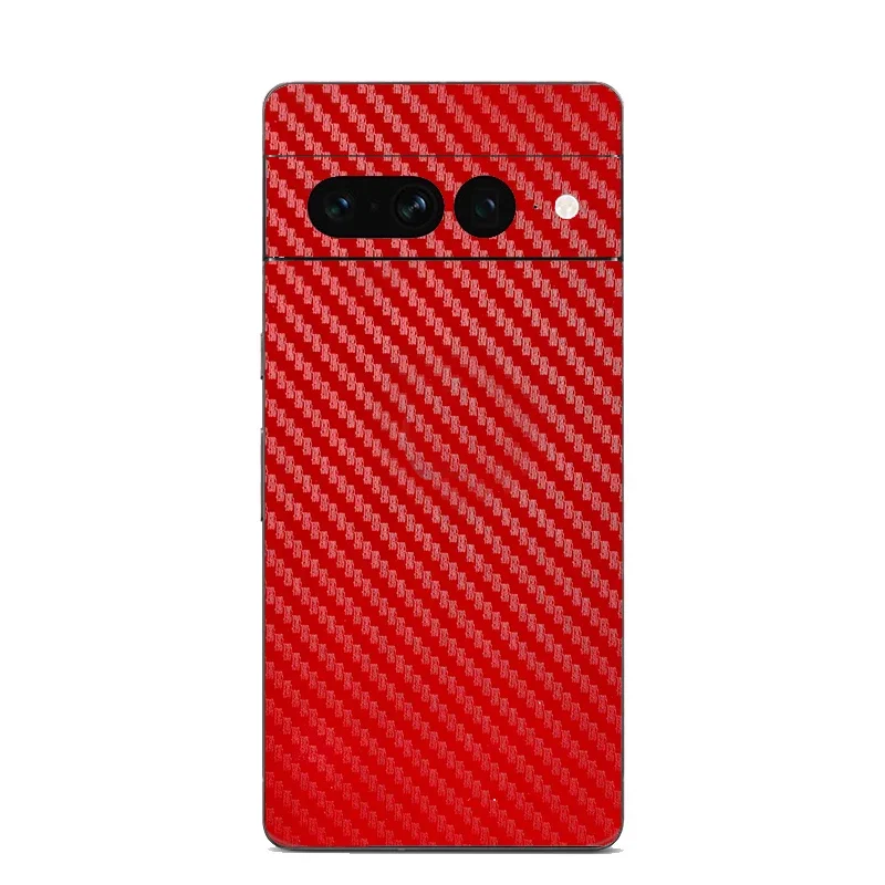 Colorful 3D Carbon Fiber Skin Phone Back Wrap Sticker for Google Pixel 8 Pro 8 7A 7 Pro 7 6 Pro 6A Protective Decal Skin Film