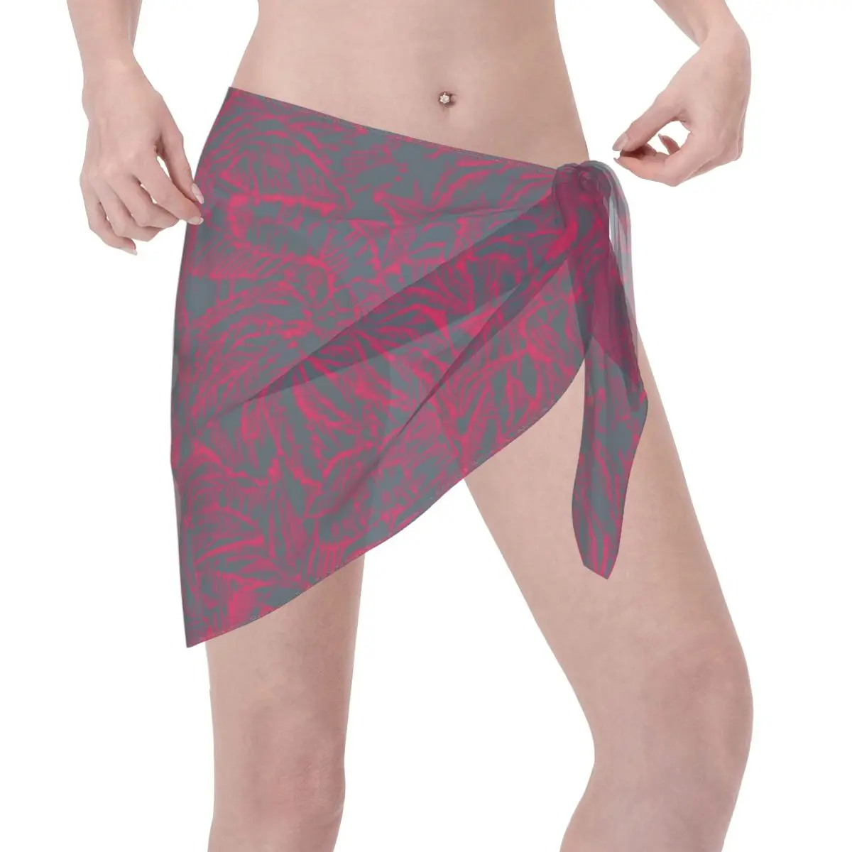 カスタム Q-Quiksilvers パターン水着カバーアッププリントショートサロンビキニラップ薄手のカバーアップサロンカバーアップビーチラップ