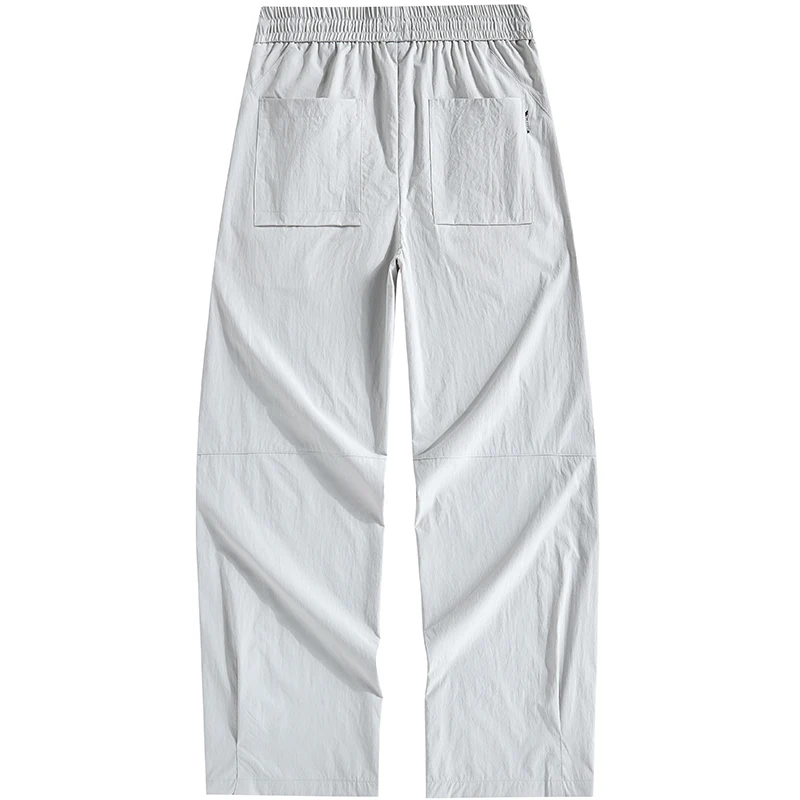 Men's American overalls Spring and summer new styles Slim scimitar pants, versatile drawstring casual pants, wide leg pants