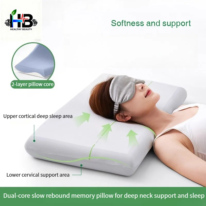

Удобная подушка для защиты шеи с медленным отскоком класса A для взрослых и детей, подушка с нулевым давлением для глубокого сна с эффектом памяти Pro, дропшиппинг