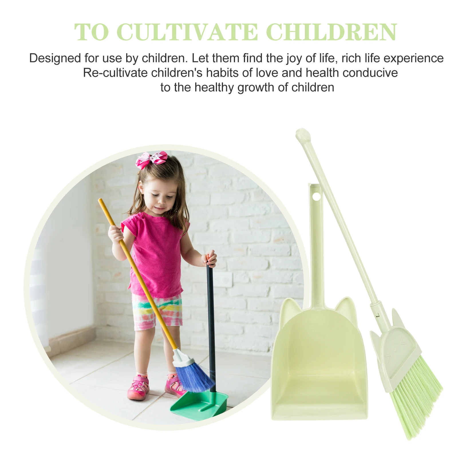 

Housekeeping Children's Broom Set Toys for Babies Small Brooms Mini Dustpan Toddler Cleaning Tools Baby