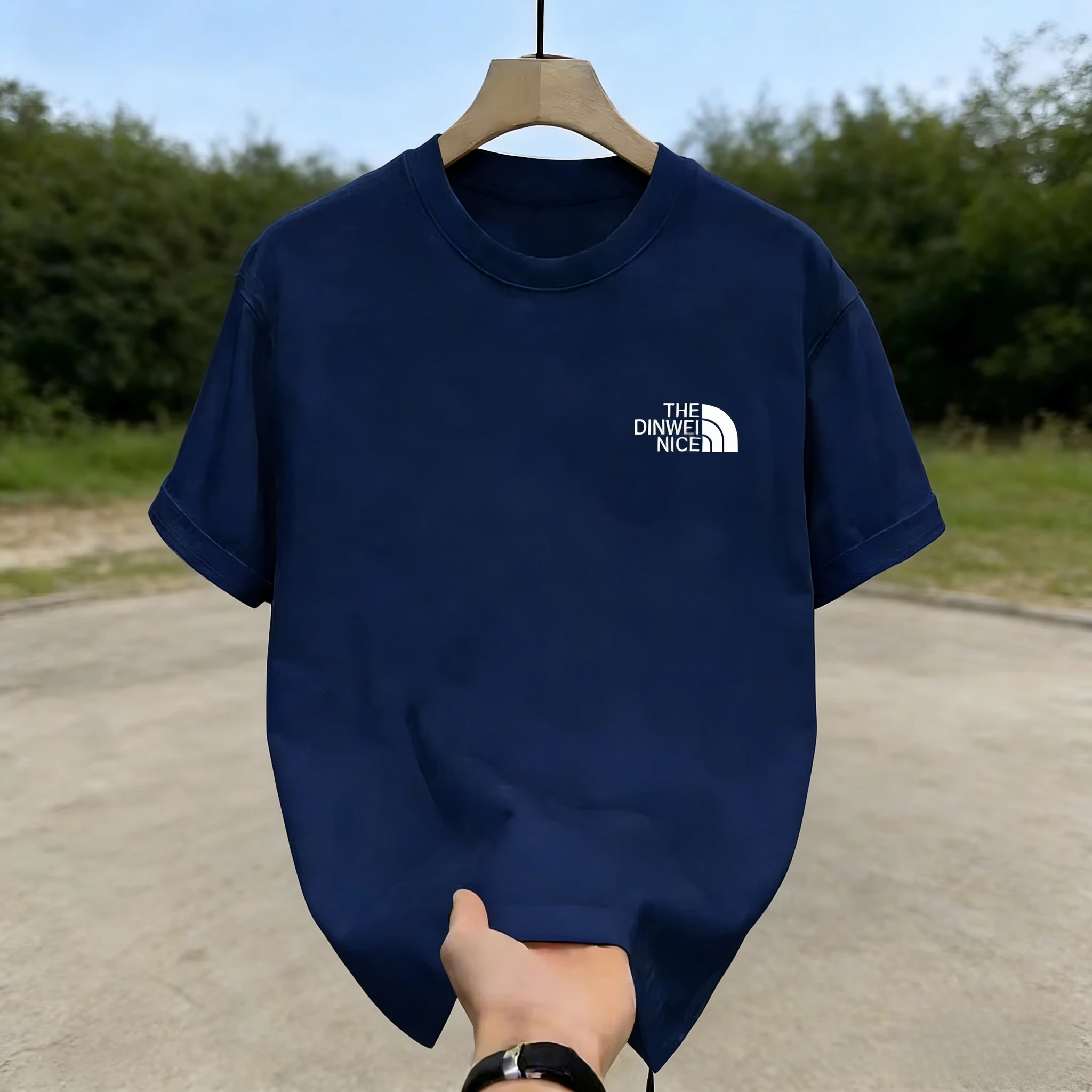Neues Sommer-T-Shirt aus hochwertiger 100% Baumwolle mit Print für Herren, Unisex Luxus-Freizeit-T-Shirt, Oversize-T-Shirt – Detail 6